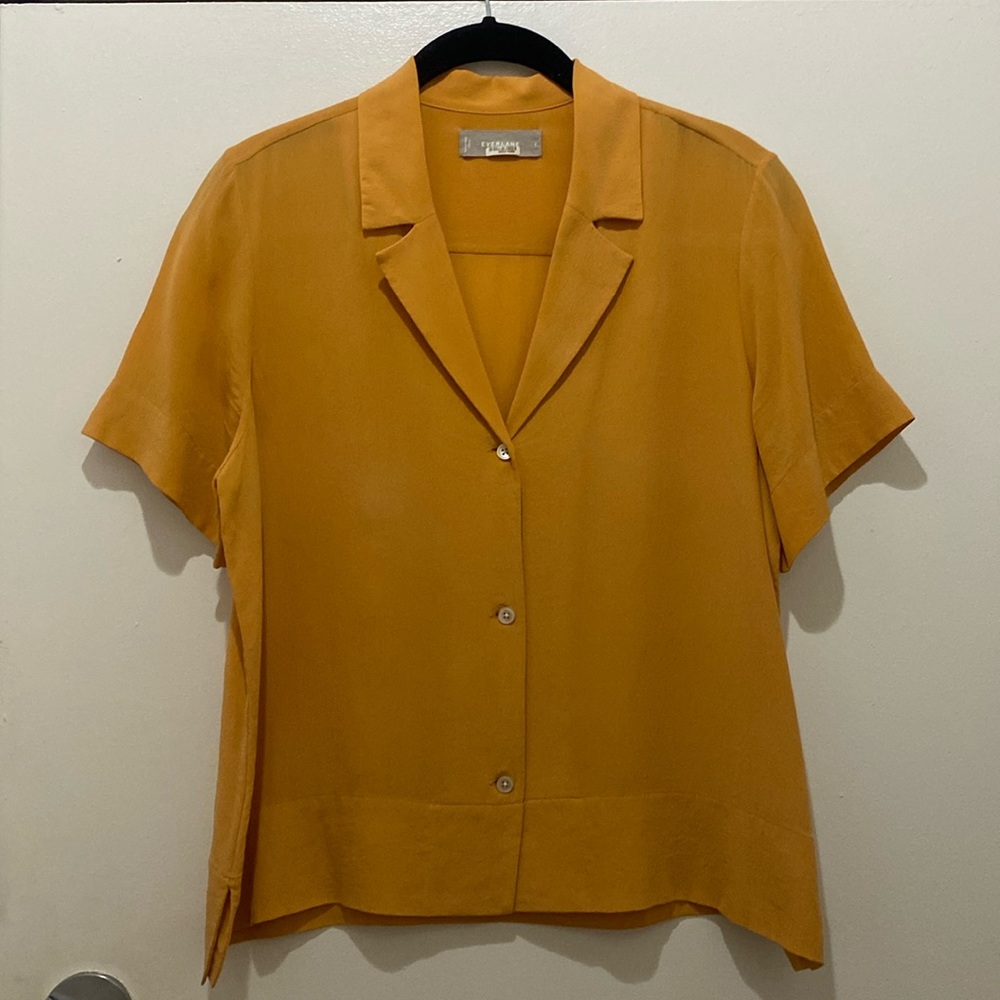 Everlane Clean Silk Short Sleeve Shirt